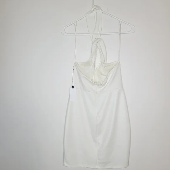 ASTR The Label Dress Mini Women's Large Off-White Halter Romantic Feminine Sexy - Picture 2 of 8